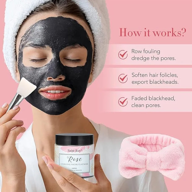 Spa Gifts for Women，10pcs Self Care Kit ROSE Scented with Facial Cleanser, Scrub Body Wash, Facial Clay Mask, Facial, Esse...