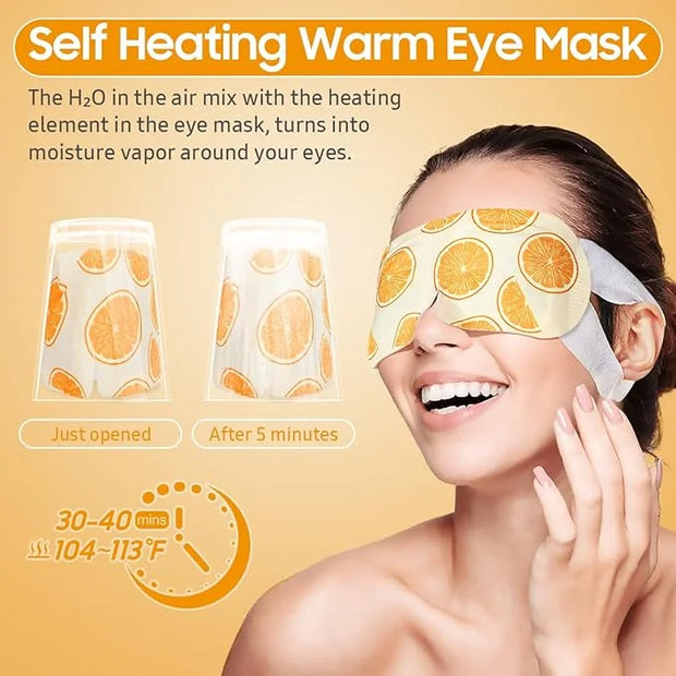 30Packs Steam Eye Mask, Heated Eye Mask Warm Compress for Eyes, Self Heating Warm Eye Masks Disposable Steam Mask for Home...