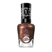 Sally Hansen Miracle Gel™, Holiday Dreams Crumb True, Long Lasting, Gel-Like Formula, No UV Lamp Needed, Brown Glitter Nai...