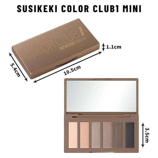 6 Colors Mini Naked Eyeshadow Makeup Palette Neutral Nude Smoky Eye Shadow Taupe & Brown Matte Make Up Pallet with Mirror ...