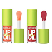 Beauty Glazed Big Brush Head Lip Oil, Ultra-Hydrating & Nourishing, Smooth Glossy Finish Lip Glow Oil, Shiny and Vegan Tin...