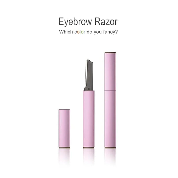 Exfoliating Eyebrow Razor Dermaplaning Tool Eyebrow Trimmer with 4 Replacement Blades, Facial Razors for Women Aluminum Al...