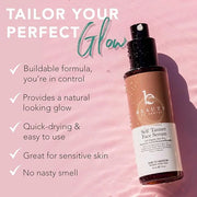 Face Tanner Serum - Fair to Medium Sunless Tanner for Face Sunless Tanner with Hyaluronic Acid - Self Tanner for Face Self...