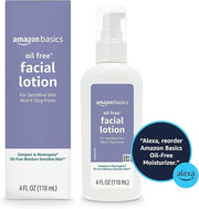 Amazon Basics Oil-free Facial Moisturizer for Sensitive Skin, Fragrance Free, 4 Fluid Ounce (Previously Solimo) (Pack of 3...