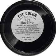 Light Blue Silver Grey Shimmering Pressed Powder Single Vegan Eyeshadow; Talc, Paraben & Cruelty Free - Product Image