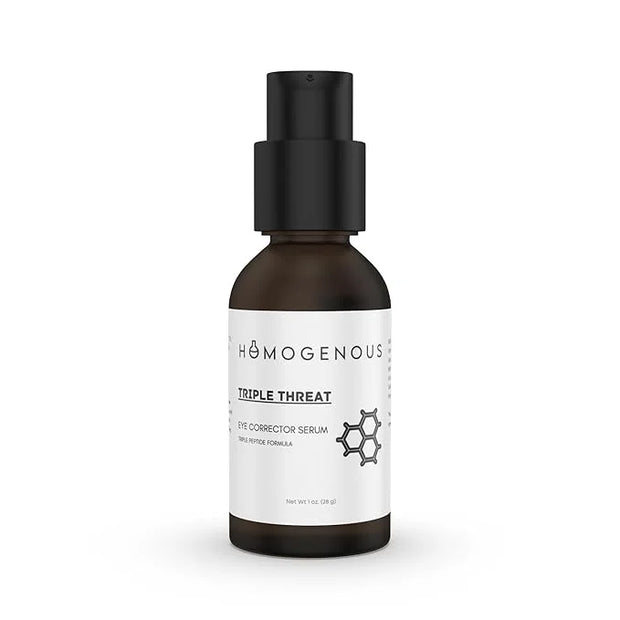 Triple Threat Eye Corrector Serum, Triple Peptide Formula, 1 oz Amber Glass Pump Bottle - Product Image
