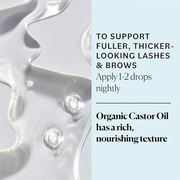 Sky Organics Organic Castor Oil Eyelash & Brow Serum, Hexane-Free Conditioning Oil that Promotes Fuller Looking Lashes & E...