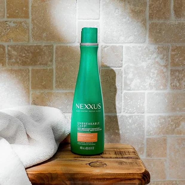 Nexxus Unbreakable Care Anti-Breakage Shampoo With Keratin, Collagen, Biotin For Fine And Thin Hair Sulfate Free Shampoo 1...