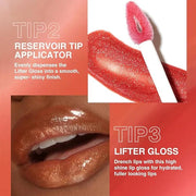 Rose Red Lip Gloss Lip Plumper Gloss Tinted Glitter Lipgloss Lip Oil Teens Moisturizing Lipstick Lip Balm High Shine And V...