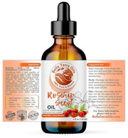 Bella Terra Oils Organic Rosehip Oil for Face, Pure Cold-Pressed Rose Hip Seed Oil for Skin & Hair, Natural Moisturizer & ...