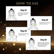 Gold Eye Patches for Puffy Eyes(20 Pairs),24K Eye Masks for Dark Circles and Puffiness Wrinkles,Eye Patches for Puffy Eyes...