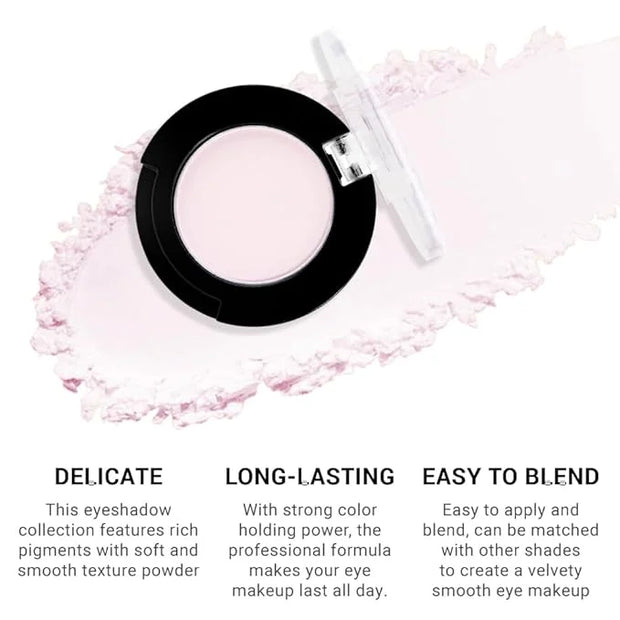 Monochrome Matte Eyeshadow Makeup Palette, Highly Pigmented Pearl White Eyeshadow Palette, Matte Pressed Powder Eye shadow...