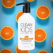Clean Kids Naturally Tropical Orange Burst Shampoo, All-Natural, Gluten-free, Vegan, and Cruelty-free, Paraben-free, 16 oz...