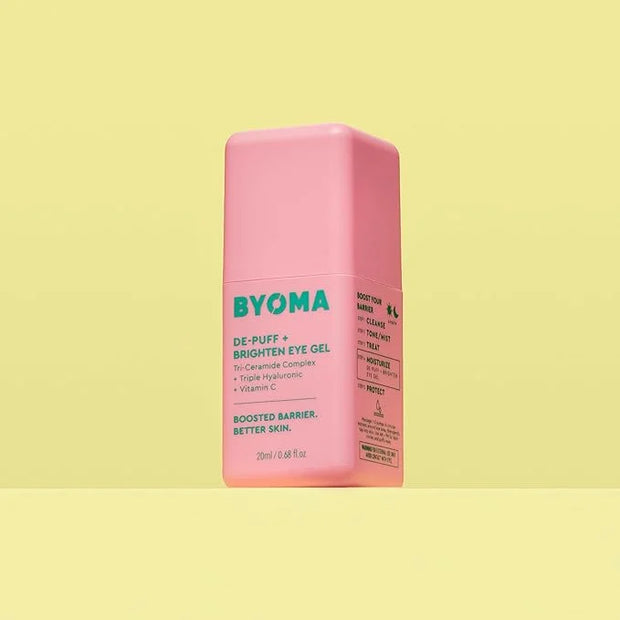 BYOMA De-Puff + Brighten Eye Gel - Lightweight Gel Eye Cream for Dark Circles, Puffiness & Wrinkles - Under Eye Cream With...