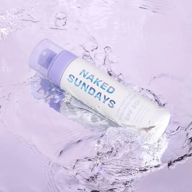 Naked Sundays SPF 50+ Body Mist Sunscreen Spray UVA/UVB Broad Spectrum Mist, 150 ml - Product Image