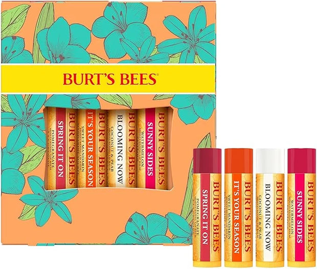 Burt's Bees Gifts Ideas - Just Picked Lip Balm Set, Pomegranate, Watermelon, Sweet Mandarin, Coconut & Pear, Natural Origi...