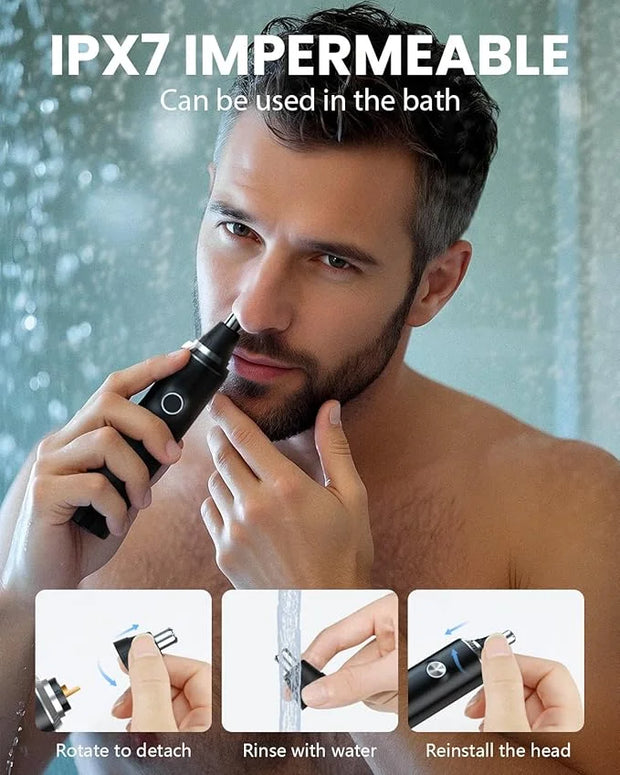 Ear & Nose Hair Trimmer with LED Display for Men Women,Painless USB Rechargeable Eyebrow & Facial & Nose Hair Trimmer Clip...