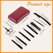 Yougai 9 Pcs Tweezers and Nail Clippers Set for Women Facial Hair with Travel Case, Professional Stainless Steel Eyebrow T...
