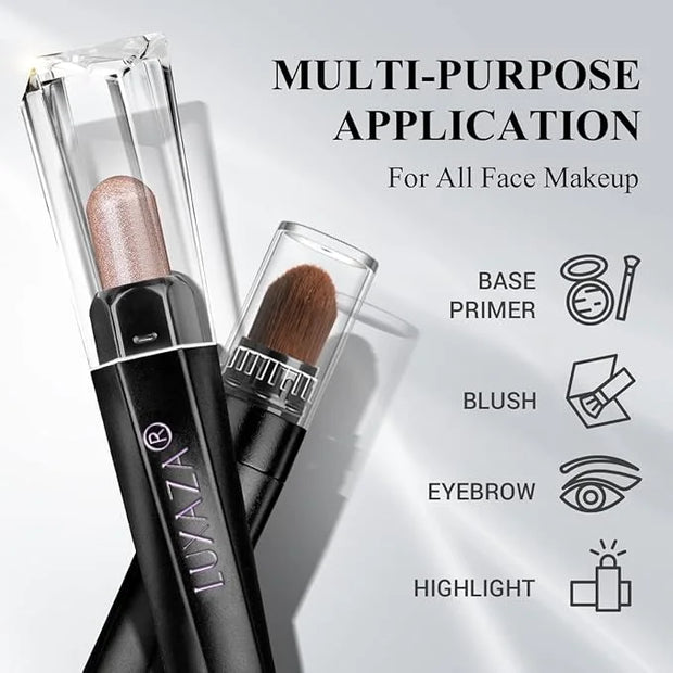 10PCS Eyeshadow Stick,Shimmer And Matte Brown Metallic Cream Eyeshadow Pencil Crayon with Smudge-proof & Waterproof, Eye B...
