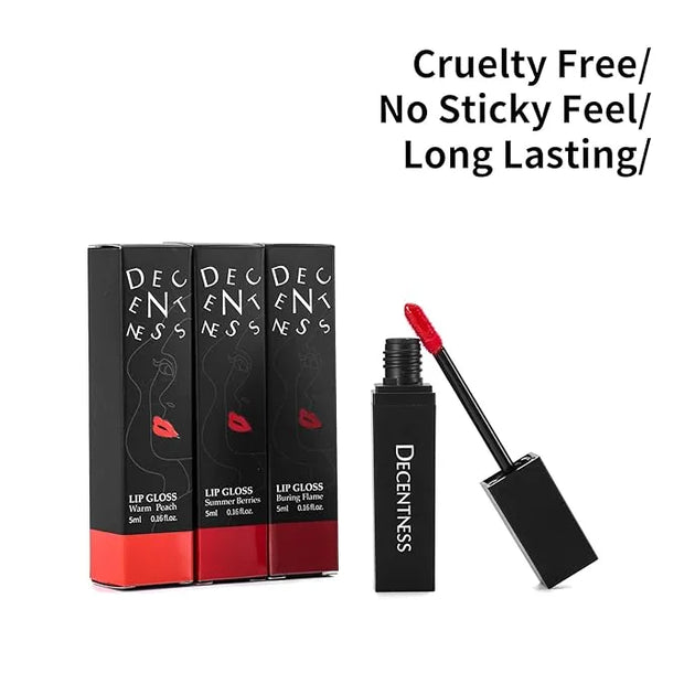 Lip Gloss Oil Set,3 Colors Hydrating Lip Oil,Long lasting Non-sticky,Nourishing Tinted Lip Plumper Gloss (Warm Peach,Summe...