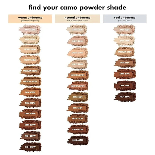 e.l.f. Camo Powder Foundation, Lightweight, Primer-Infused Buildable & Long-Lasting Medium-to-Full Coverage Foundation, Fa...
