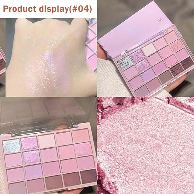 20Colors Light Purple Pink Nude Basics Matte Eyeshadow Palette,Eye Shadow Travel Makeup Palette all in one Long Lasting Wa...