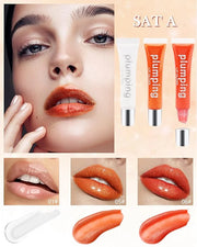Hydrating Lip Glow Oil-3Pcs Tinted Plumping Lip Oil Lip Plumper, Moisturizing Smooth Lipgloss for Lip Care, Glossy Finish ...