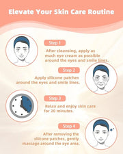 Reusable Eye and Smile Line Patches - 2 Pairs Silicone Under Eye Patches and Nasolabial Folds Patches, Reusable Eye Mask, ...