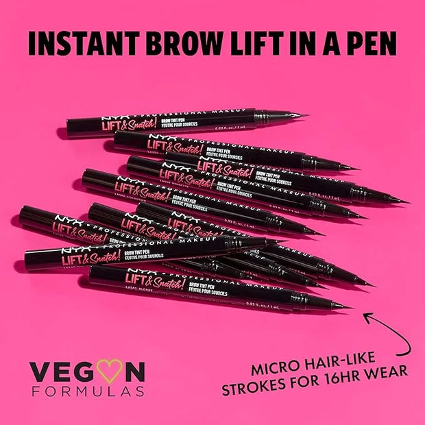NYX PROFESSIONAL MAKEUP Lift & Snatch Eyebrow Tint Pen, Ash Brown (Pack Of 2) - Product Image