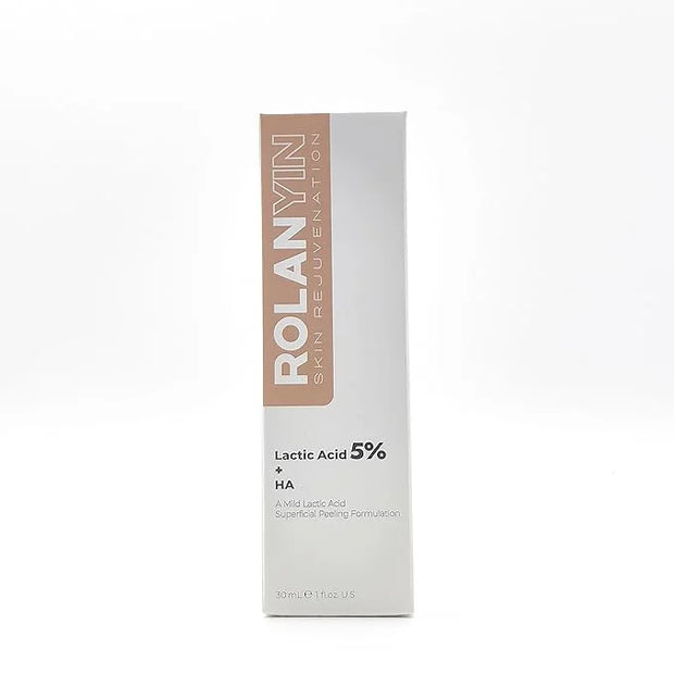 ROLANYIN Lactic Acid 5% + HA Facial Serum for Exfoliating Deep Hydration and Smoothing Skin Texture Nourishing Anti Aging ...
