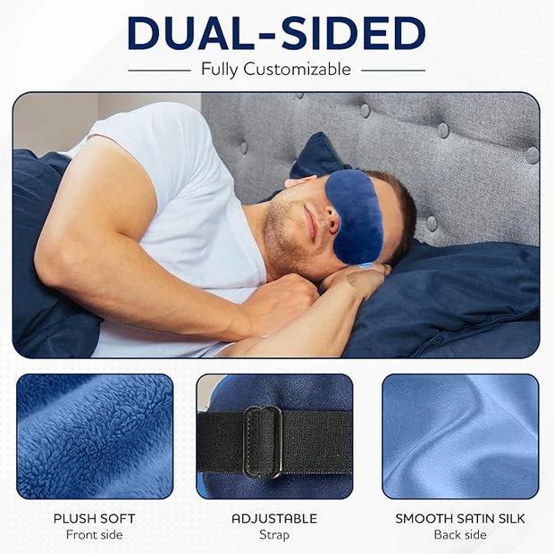 Microwavable & Freezable Hydro Beads Eye Mask - Warm & Cold Therapy for Dry Eyes, Styes, Blepharitis & Sinus Relief - Prod...