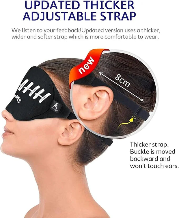Mavogel Cotton Sleep Mask - Sleep Eye Mask for Women Men, Light Blocking Night Eyemask, Super Soft and Comfortable Eye Cov...