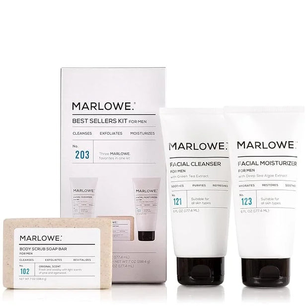 Best Sellers Kit & Classic Mens Shampoo and Conditioner Set | Features Signature Body Scrub Soap Bar, Men's Facial Cleanse...