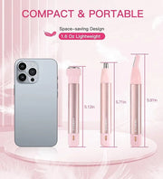 Nose Hair Trimmer for Women 3in1 Facial Hair Removal Trimmers with Storage Base - Waterproof, Portable USB Rechargeable wi...