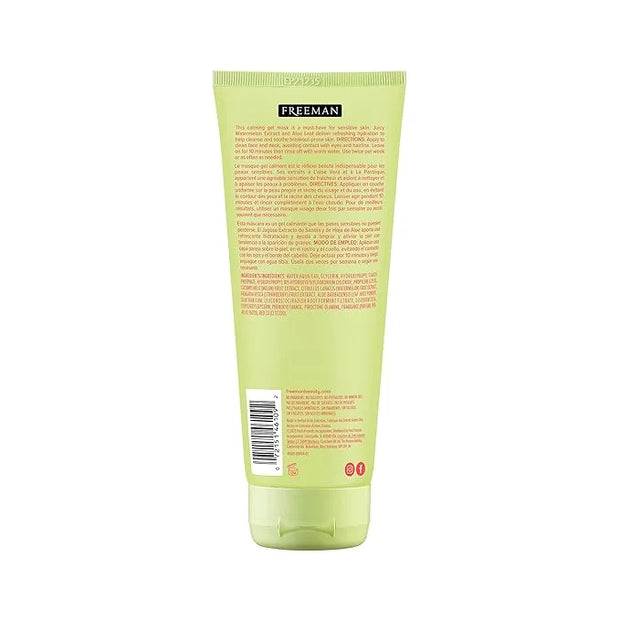 Freeman Soothing Watermelon & Aloe Gel Facial Mask, Hydrates, Nourishes, & Soothes Irritated Skin, Cooling, Calming Gel Fa...
