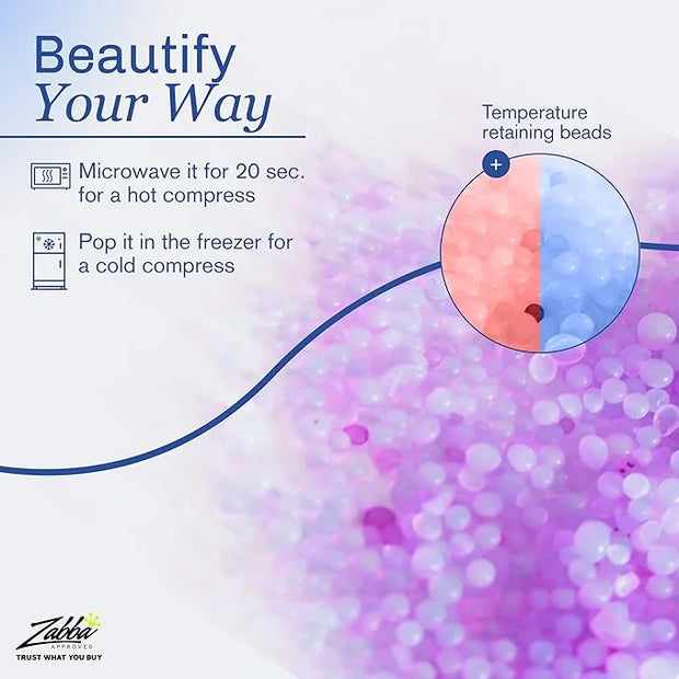 Cooling Gel Eye Mask Cold Compress for Puffy Eyes, Dark Circles, Headaches, Purple - Product Image