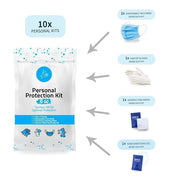 4 Item All-In-One Personal protection Kit - 10 PACK - Product Image