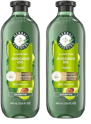 Herbal Essences Avocado & Argan Oil Sulfate Free Shampoo, 13.5 fl oz (Pack of 2) - Product Image