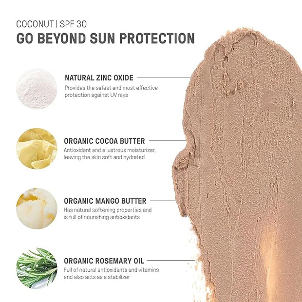 Raw Element Ultra-Moisturizing Tinted Face Cream, Non Toxic Mineral Face Sunscreen, Daily Tinted Moisturizer, Non-Nano Zin...