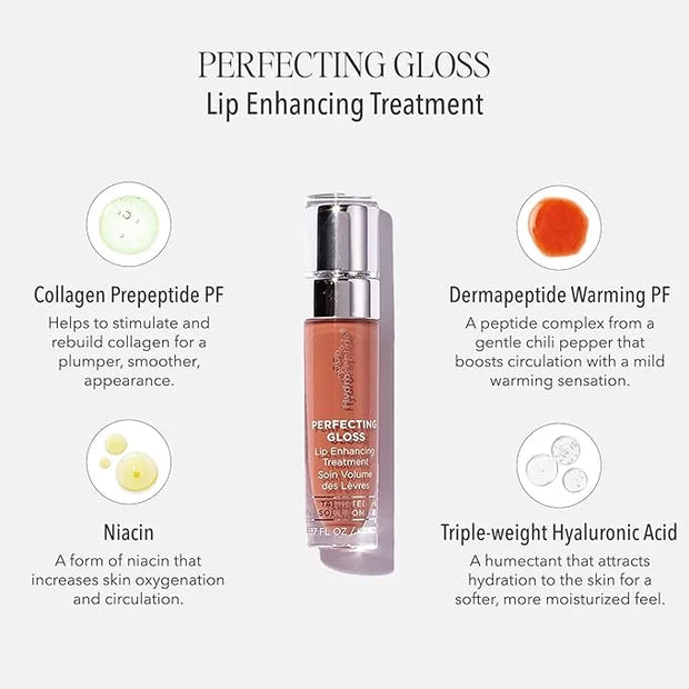 HydroPeptide Perfecting Gloss, Lip Enhancing Treatment, Long-Lasting Volume and Hydration, Sun-Kissed Bronze, 0.17 Ounce -...