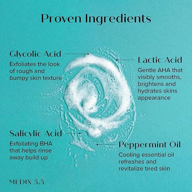 MEDIX 5.5 Best Sellers Travel Kit Skin Care Set - Retinol Body Lotion + Glycolic Acid Exfoliating Body Wash + 20% Vitamin ...