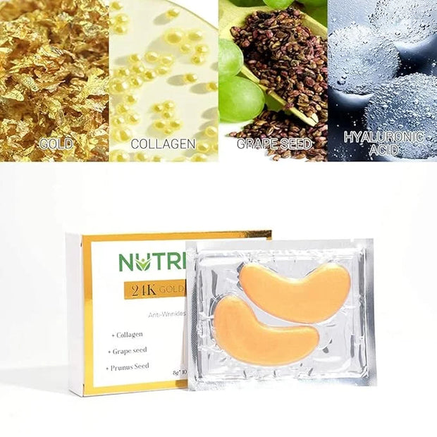 Under Eye Patches, 24K Gold Collagen Under Eye Mask Anti-Aging, Under Eye Treatment Mask for Puffy, Dark Circles, Wrinkles...