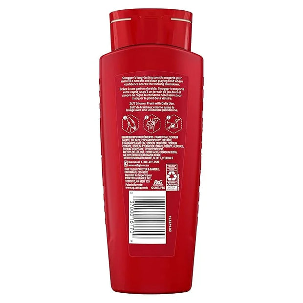 Old Spice Refreshing Body Wash for Men, 3X Defense, 24/7 Shower Fresh with Long Lasting Scent, Red Collection, Swagger wit...