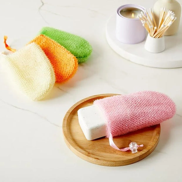 Juvale Soap Savers for Bar Soap with Drawstring Closure, Mesh Pouch for Exfoliating (4 Colors, 3.5 x 6 Inch) 4 Pack - Prod...