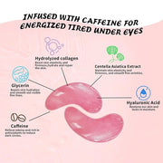 Under Eye Patches (30 Pairs), Caffeine Eye Masks for Dark Circles Puffy Eyes Undereye Bags, Collagen Eye Patches for Wrink...