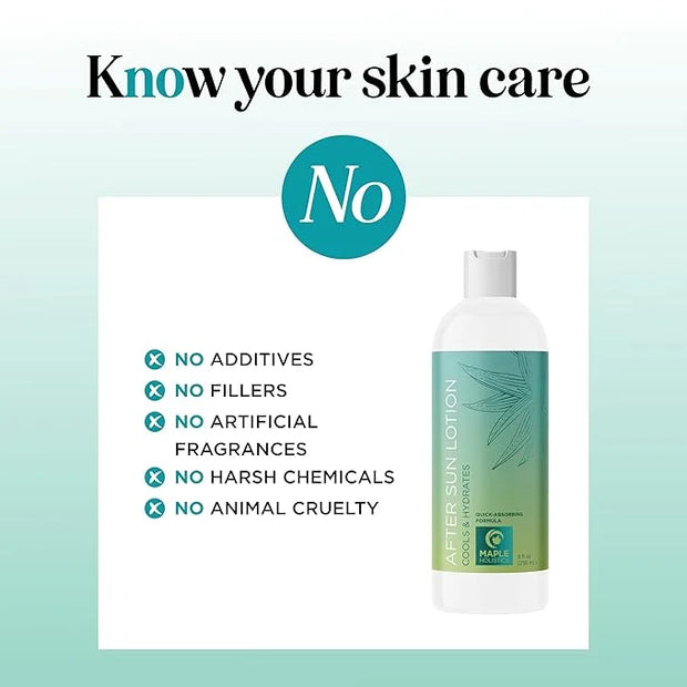 After Sun Lotion with Aloe Vera - Ultra Cooling Aloe Vera Lotion for Sunburn Hydration with Cocoa Butter & Rosehip Oil - H...