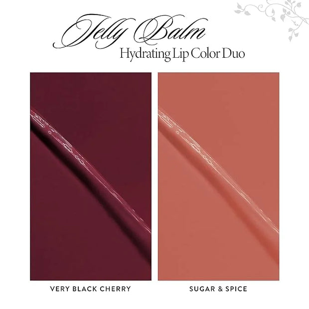 LAURA GELLER NEW YORK Jelly Balm Hydrating Lip Color Duo - Very Black Cherry + Sugar & Spice - Holiday 2024 - Product Image