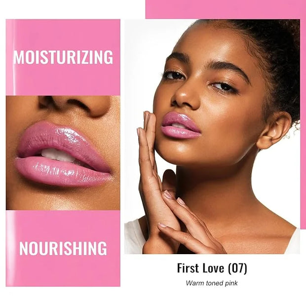 Oulac Warm Pink Shine Lipstick - Moisturizing Lip Stick Glossy Tinted Lip Balm, Sheer Shine Juicy Finish, Lightweight and ...