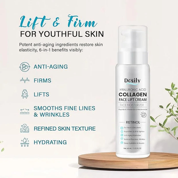 Skin Tighten And Lift Neck Cream: Face Lift Cream 6-in-1 Anti-Aging Moisturizer for Anti Wrinkle - Hydrating Neck Firming ...