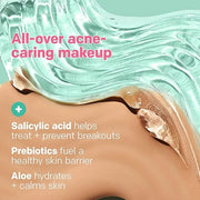 Almay Clear Complexion Acne Foundation Makeup with Salicylic Acid, Medium Coverage, Soft Matte Finish, Hypoallergenic, Cru...